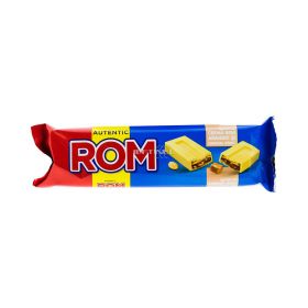 Baton de ciocolată albă cu arahide și caramele sărate Rom - 44gr