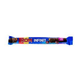 Baton de ciocolată amăruie cu gust de cireșe Rom Infinit - 38gr