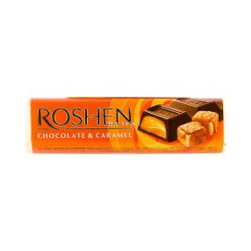 Baton de ciocolată cu lapte și caramele Roshen - 40gr