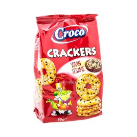 Biscuiți cu semințe de susan Croco Crackers - 80gr