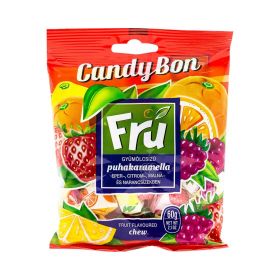 Caramele moi cu aromă de fructe asortate Candy Bon Fru - 60gr