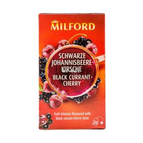 Ceai cu aromă de coacăze negre și cireșe Milford - 20x2.5gr