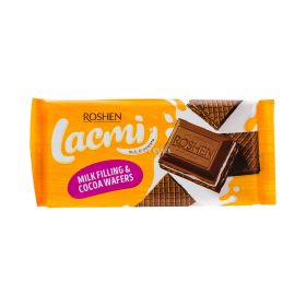 Ciocolată de lapte cu napolitane cu cacao Roshen Lacmi - 90gr