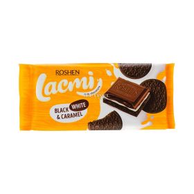 Ciocolată de lapte Roshen Lacmi Black & White & Caramel - 100gr
