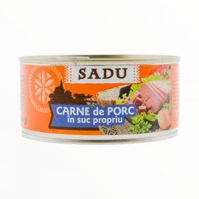Conservă de carne de porc în suc propriu Sadu - 300gr