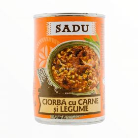 Conservă de ciorbă cu carne și legume Sadu - 400gr