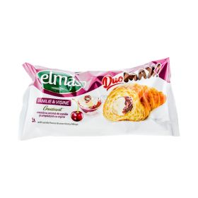 Croissant cu cremă de vanilie și vișine Elmas Duo Max - 80gr
