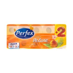 Hârtie igienică 3 straturi Perfex Deluxe Peach - 8+2role