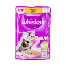 Hrană umedă cu pui pentru pisici Whiskas JR - 85gr