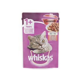 Hrană umedă cu vită pentru pisici Whiskas Casserole 1+ ani - 85gr