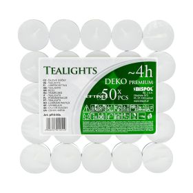 Lumânări decorative tip pastilă Tealights Deco Premium - 50buc