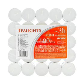 Lumânări decorative tip pastilă Tealights Mini Premium - 100buc