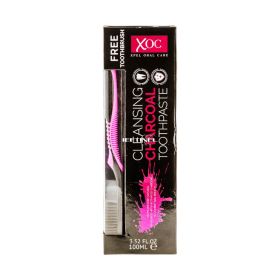 Pastă de dinți XOC 100ml + Periuță de dinți Charcoal