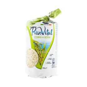 Rondele orez expandat cu soia și porumb Riso Vital - 100gr