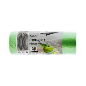 Saci menajeri parfumați Zorex verde 35L - 30buc/rolă