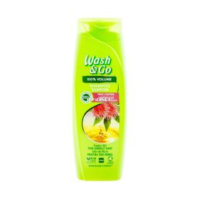 Șampon de păr Wash&Go Frizz Control cu ulei de ricin - 360ml