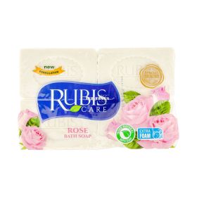 Săpun solid Rubis Rose cu parfum de trandafir - 4x200gr
