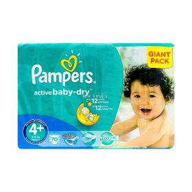 Scutece copii Pampers Active Baby dry 4+ (9-16Kg) - 70buc
