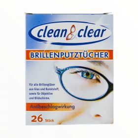 Șervețele umede pentru ochelari Clean & Clear - 26buc