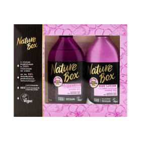 Set cadou femei Nature BOX Almond Oil: Gel de duș și Loțiune