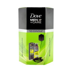 Set cadou pt bărbați Dove Active+Sport: Gel de duș Deodorant Coardă