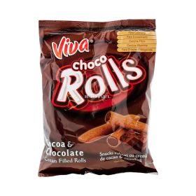 Snacks rulouri cu cremă de cacao și ciocolată Viva Choco Rolls - 100gr