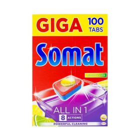 Tabletă pentru mașina de spălat vase Somat Lemon & Lime - 100buc